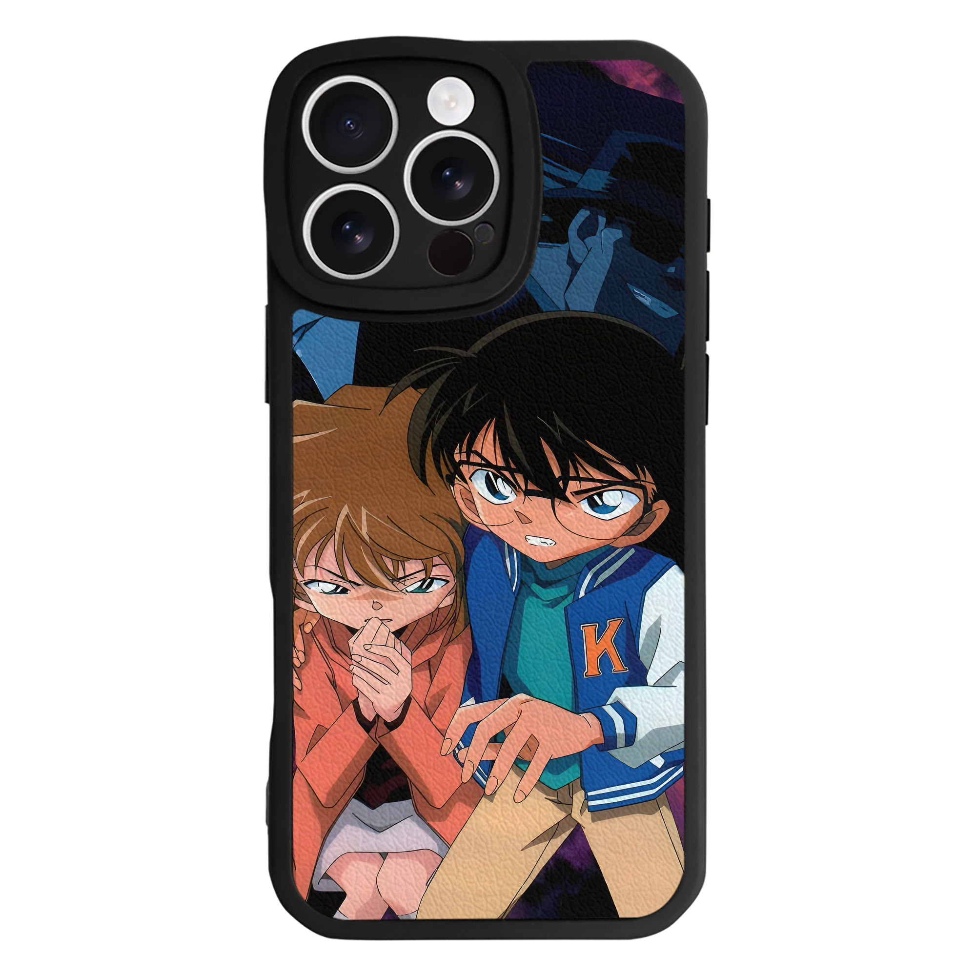 （画像用） 名探偵コナン Detective Conan 【iPhone 16シリーズ対応】シリコンスマホケース（レザー調） 材質：シリコン